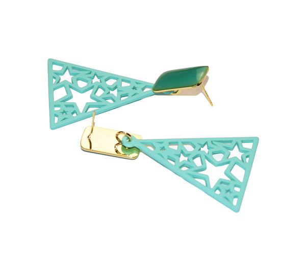 Starry Triangle Earrings