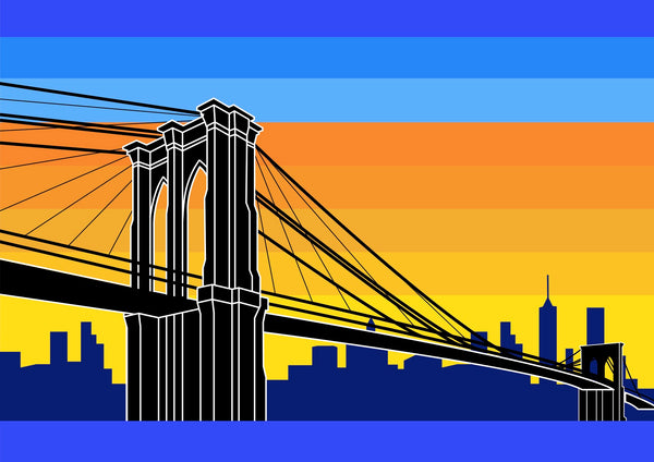 Brooklyn Bridge Unisex T-Shirt (Color Black)